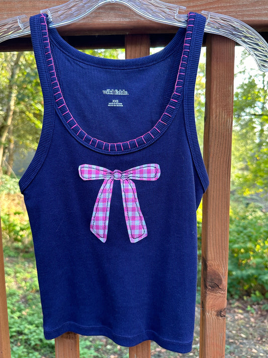 Gingham Bow Tank