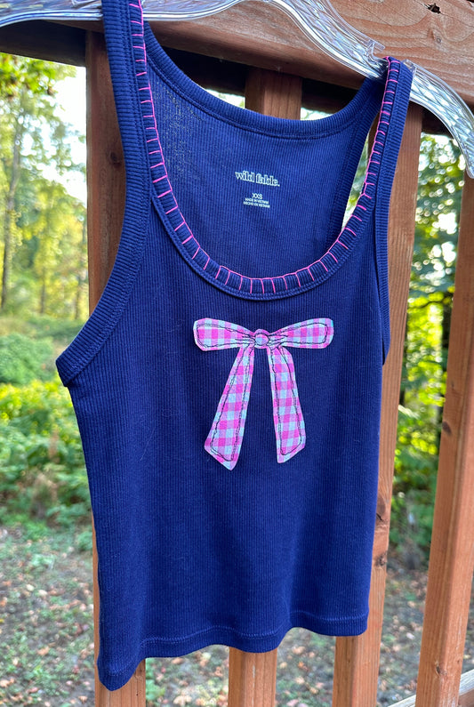 Gingham Bow Tank