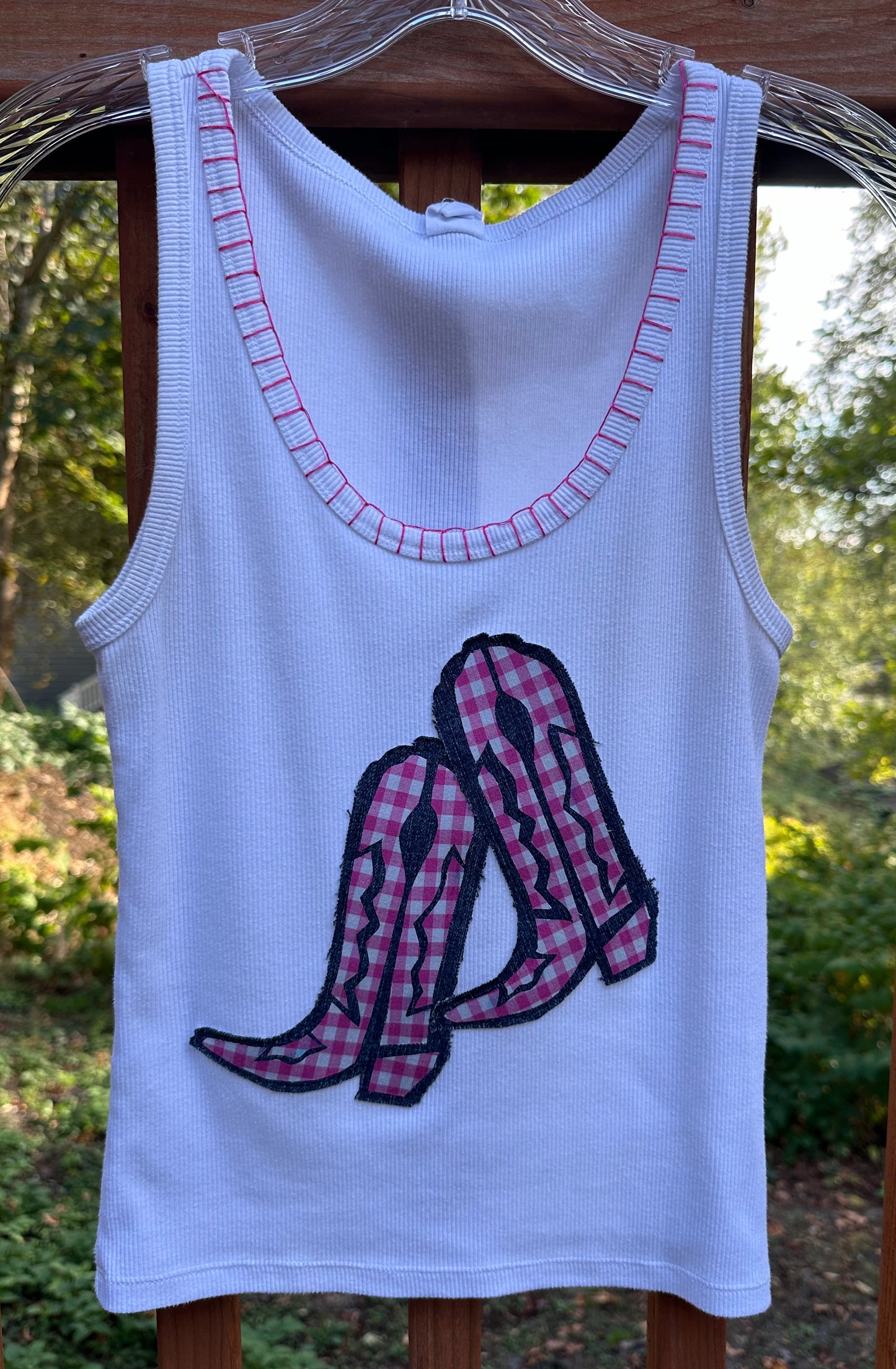 Gingham Boots Tank