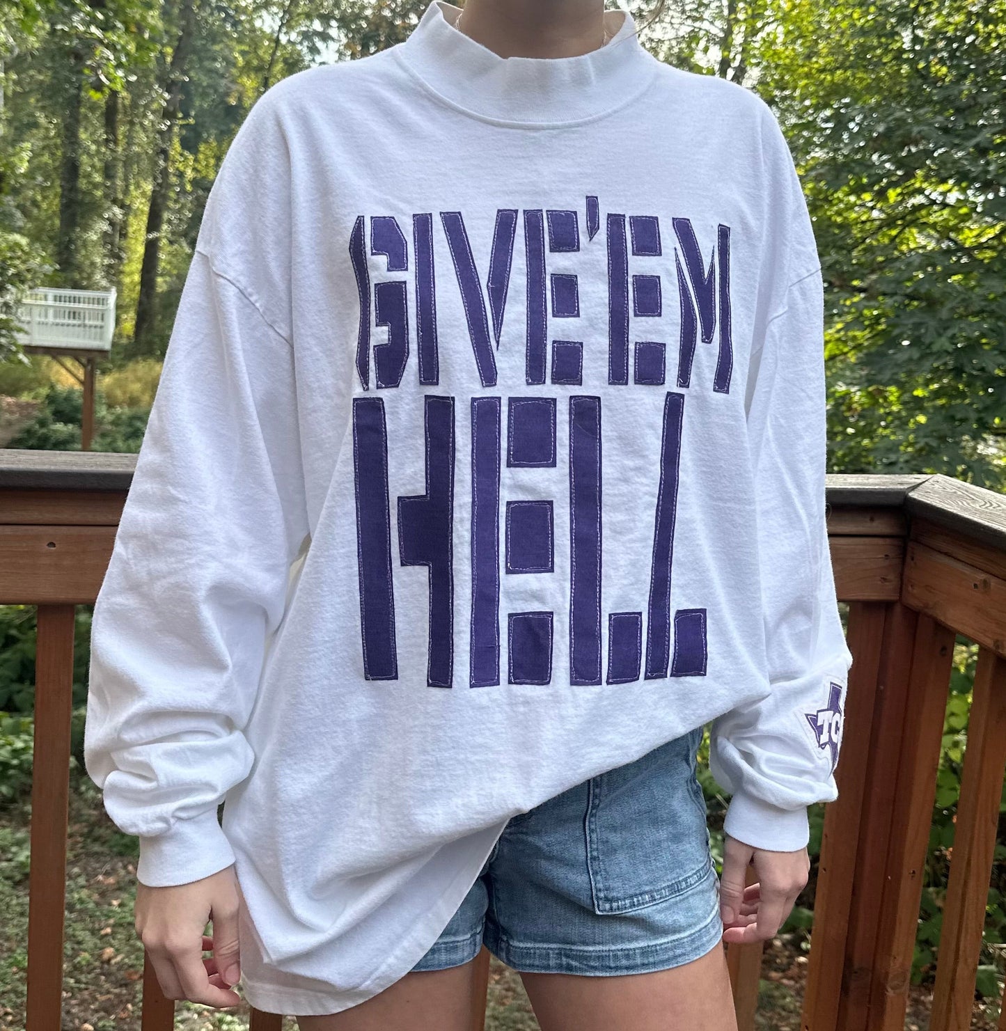 Give ‘Em Hell Mock Neck Long Sleeve