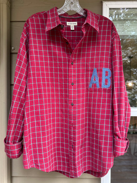 Custom Initials Button Up